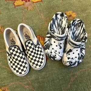 Vans and Crocs kid shoe bundle